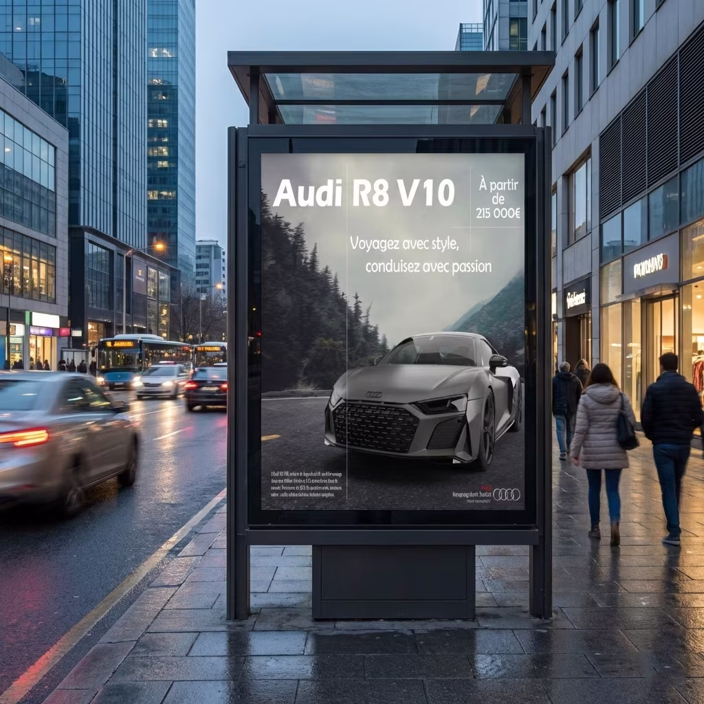 Pub Audi R8 Abribus