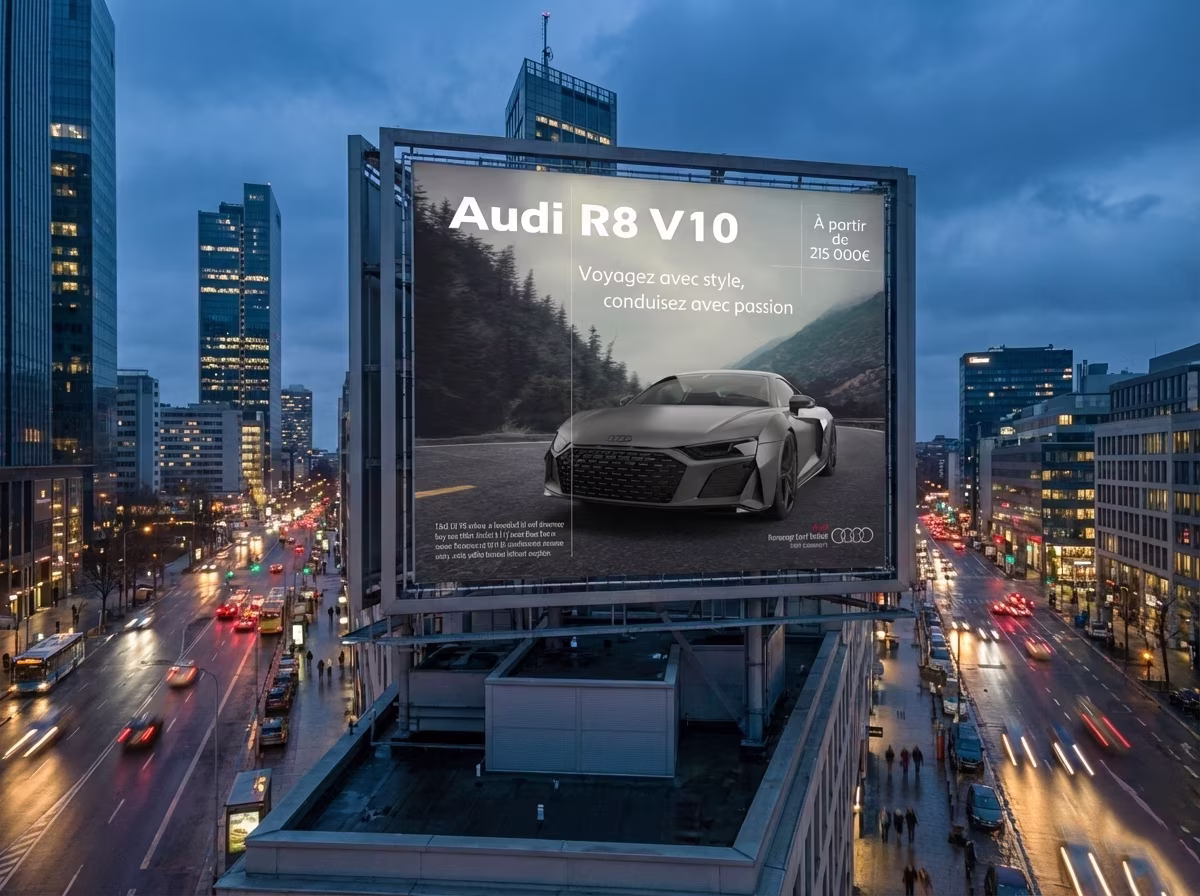 Pub Audi R8 in New-York
