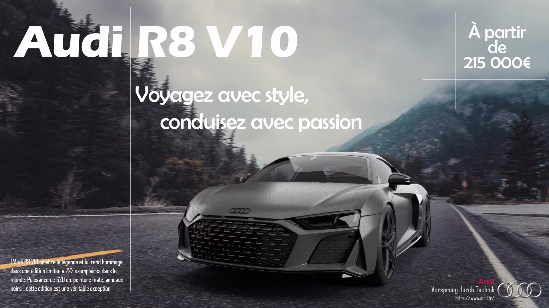 Pub Audi R8 v10 édition limitée